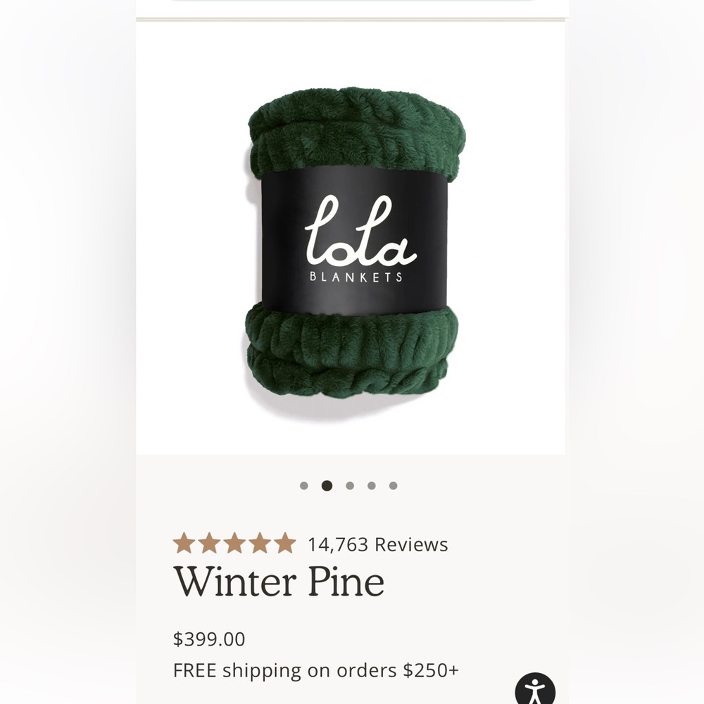 Lola XL Winter Pine Blanket NWT